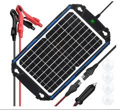 Waterproof 12W 12V Solar Battery Charger & Maintainer Pro, Built-in UltraSmart