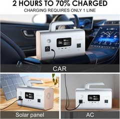 Sugineo Mobile Power Supply 600W Portable Solar Generator LCD Display 110V 220V