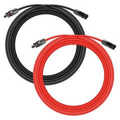 10AWG 6mm² Black+Red Solar Panel Extension Cable with Female & Male Connectors