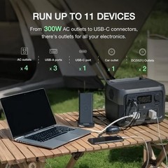 Portable Power Station River 2 Max 500 499Wh LiFePO4 Battery/ 1 Hour Fast