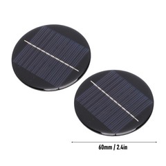 5pcs Round Solar Panel Compact Reliable Energy For DIY Projects Easy To Use
