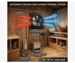 ORQEMG Solar Powered Fan with Battery Backup 15W Monocrystalline Panel 12V