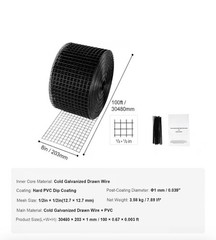 Solar Panel Bird Wire Guard Kit PVC Welded Mesh Roof Pigeon Net 6in/8in x100ft