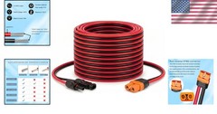25FT Solar to XT60i Cable 10AWG – Waterproof Connectors