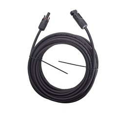 1 Pair Black + Red Solar Panel Extension Cable Wire Connector 25 Feet 10AWG