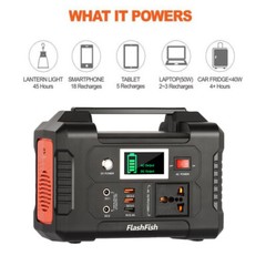 200W Portable Power Station Portable Generator Emergency Power Supply 110V