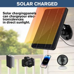 30W Solar Panel For Security Camera Solar Cell Charger USB Type C Waterproof