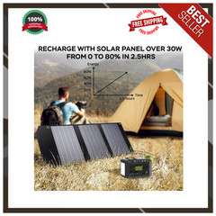MARBERO Portable Power Station – 88Wh Solar Generator, 120W Peak, Fast Charging