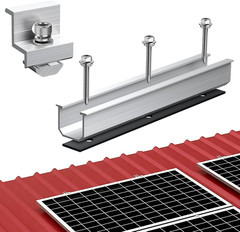 Anbte Solar Panel Bracket Kit, 6 Pcs 7.87 in Aluminium Solar Panel Mounting Rail