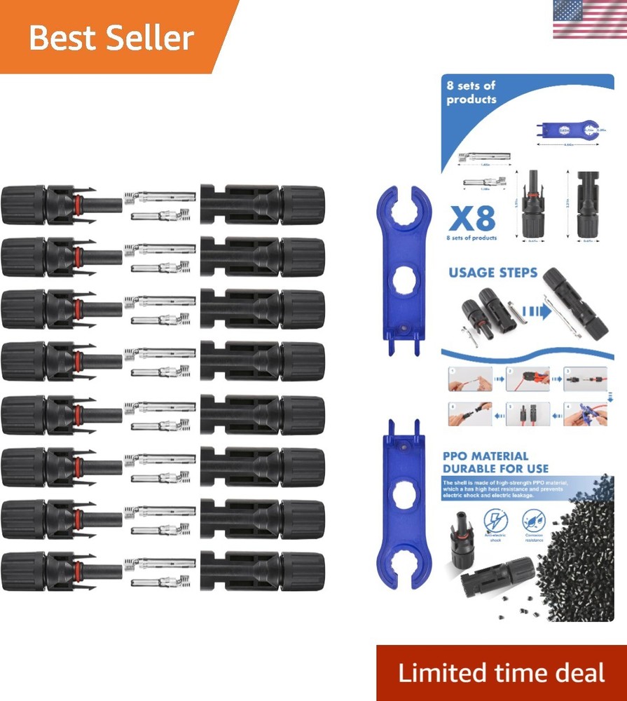 High-Performance 16 PCS Solar Panel Connectors – Weather-Resistant & Versatile