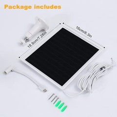 Solar Panel Charger for Ring Camera, Compatible with Ri ng Stick Up 3Pack White