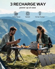 Powe Station with Free 40w Panel Solar Powered Generator 200W Peak/100W Rated