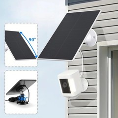 Solar Panel for Ring Camera, 4W Solar Charger Compatible with Spotlight Plus.