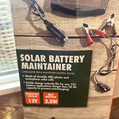 Ozark Trail 12-Volt Solar Battery Maintainer Trickle Charger Free Shipping