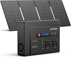 Solar Powered Generator, 200W Portable Power Station with Solar Panels 40W, 146W
