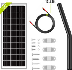 15W 12V 10BB Solar Panel Automatic Gate Openers, Compatible with Mighty Mule, Po