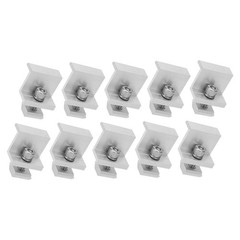 10x Solar Mount Z Bracket Pressing Block PV Panel Rail End Grounding Clamps 30mm