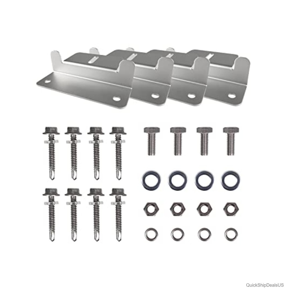 Solar Panel Mounting Brackets Z Bracket Kit Set of 4 Aluminum Corrosion