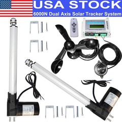 2*6000N 12″ Linear Actuator +LCD Controller +Wind Sensor DIY Solar Panel Tracker