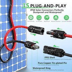 50FT XT60i Extension Cable 10AWG for Solar Panels, RVs & Power Stations