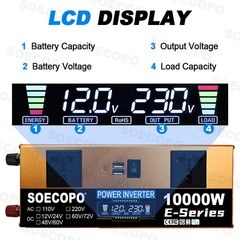 US 10000W Solar Kit | Includes Inverter, 2pcs 200W Solar Panels 100A Controller