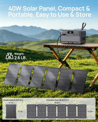 40W 12V DC5521 Foldable Solar Panel for Samll Power Station,Solar Panels Portabl