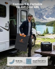 200W Portable Solar Panel ZOUPW Camping RV IP67 Waterproof