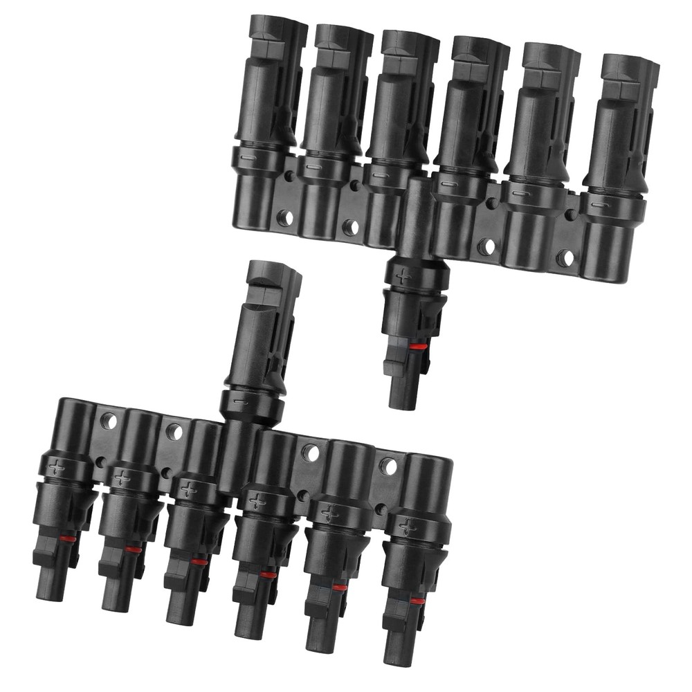6 to 1 T Branch Connector Solar Panel Connectors Cable Splitter Coupler 1 Mal…