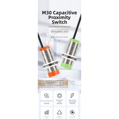 CR30 Capacitive Proximity Sensor M30 with 15mm Detection and Metal Construction