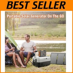 Portable Solar Generator 300W Power Station USB DC AC Outlet