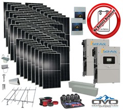 35KW Complete Offgrid Solar Kit + 2x 15K Sol-Ark Inverter +35.2KW Solar with Gro