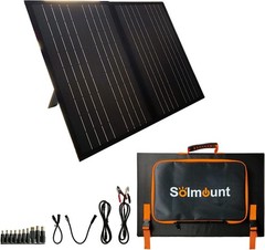 60W Foldable Solar Panel Kit Outdoor Waterproof Charger with 5V USB and 18V DC
