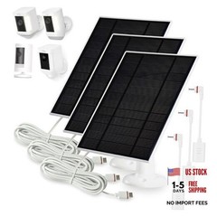 Solar Panel Charger Compatible with Ring Stick Up Cam/Pro,Ring Spotlight 3 Pack