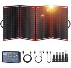 DOKIO 300W Foldable Solar Panel Solar Charger Outdoor Camping Power Bank