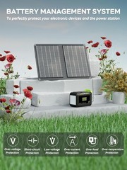Emergency-Ready 88.8Wh Portable Solar Generator & 21W Panel – Lightweight Design