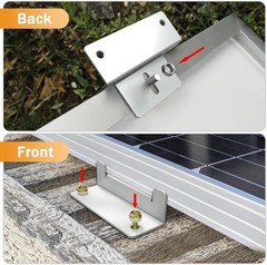 For Solar Panel Z Bracket 16PCS Mounting Mounts Set Bracket RV Boat Roof Wall