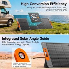 200W Portable Solar Panel Charger Foldable with ETFE 24% High Efficiency IP65