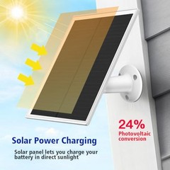 Solar Panel Charger, 6W Solar Panel with Micro USB & USB-C Port,IP66 White