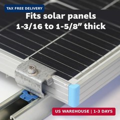 SPEC158-5PK Solar Panel End Clamps for 1-5/8 in. Steel Strut Channel, Solar Pane