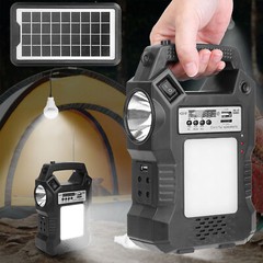 Portable Solar Panel Generator Station Kit Power Bank Outlet Camping Emergency