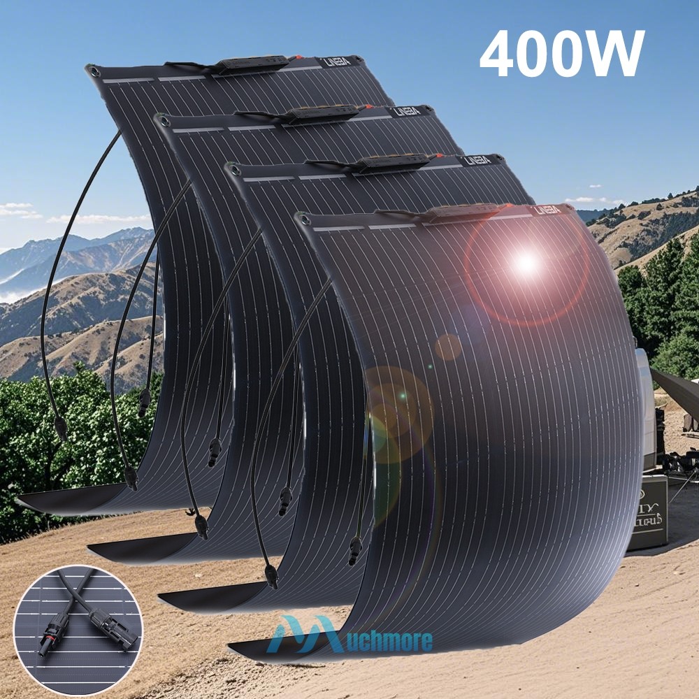 Flexible Portable 400W 200W Mono Solar Panel for Power Station RV Camping Boat