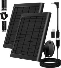 8W Solar Panel for Ring Camera, 2-Pack Solar Panel Charger Compatible with Ring