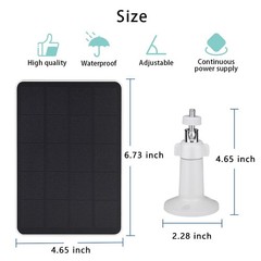 Solar Panel Compatible with SimpliSafe Outdoor Camera Series 2 Wireless, 4W 5…