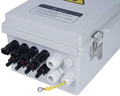 Solar 4 String PV Combiner Box with Lightning Arreste, 15A Rated Current Fuse…