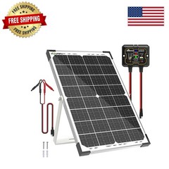 Efficient 30W Solar Battery Maintainer with LED Indicators & Waterproof Design