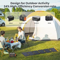 FlexSolar 60W+10W Portable Solar Panel ETFE Foldable Solar Panel Charger