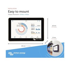 Victron Energy GX Touch 70 Display Screen – Waterproof 7-Inch Touchscreen for…