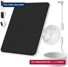 Solar Panel for Ring Camera, Compatible with Spotlight Cam/Pro/Plus Battery, 5W