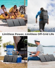 30W Foldable Solar Panel Charger – IP65 Waterproof, QC3.0 USB & DC Output, 10 Co