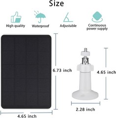 Continuous Power Supply Solar Panel Bundle for Outdoor Security Cameras – 2 Pack